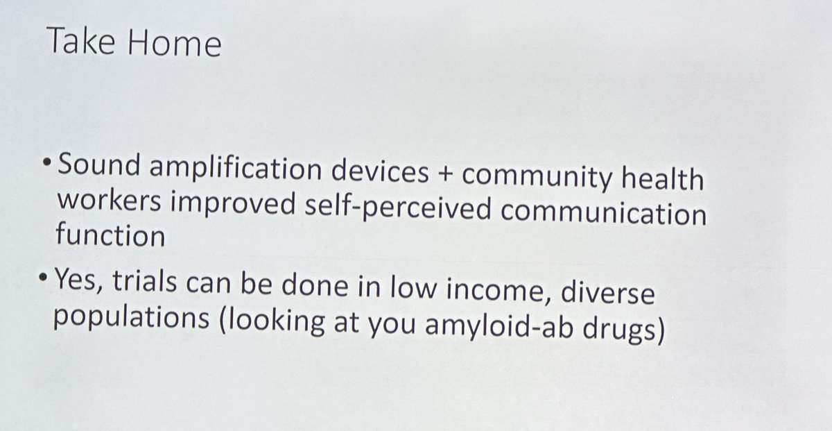 you “heard” it here at #AGS23! 
✅sound amplification devices improves communication in those with hearing impairment at a fraction of the cost in diverse populations! 👂👂👂
#geriatrics