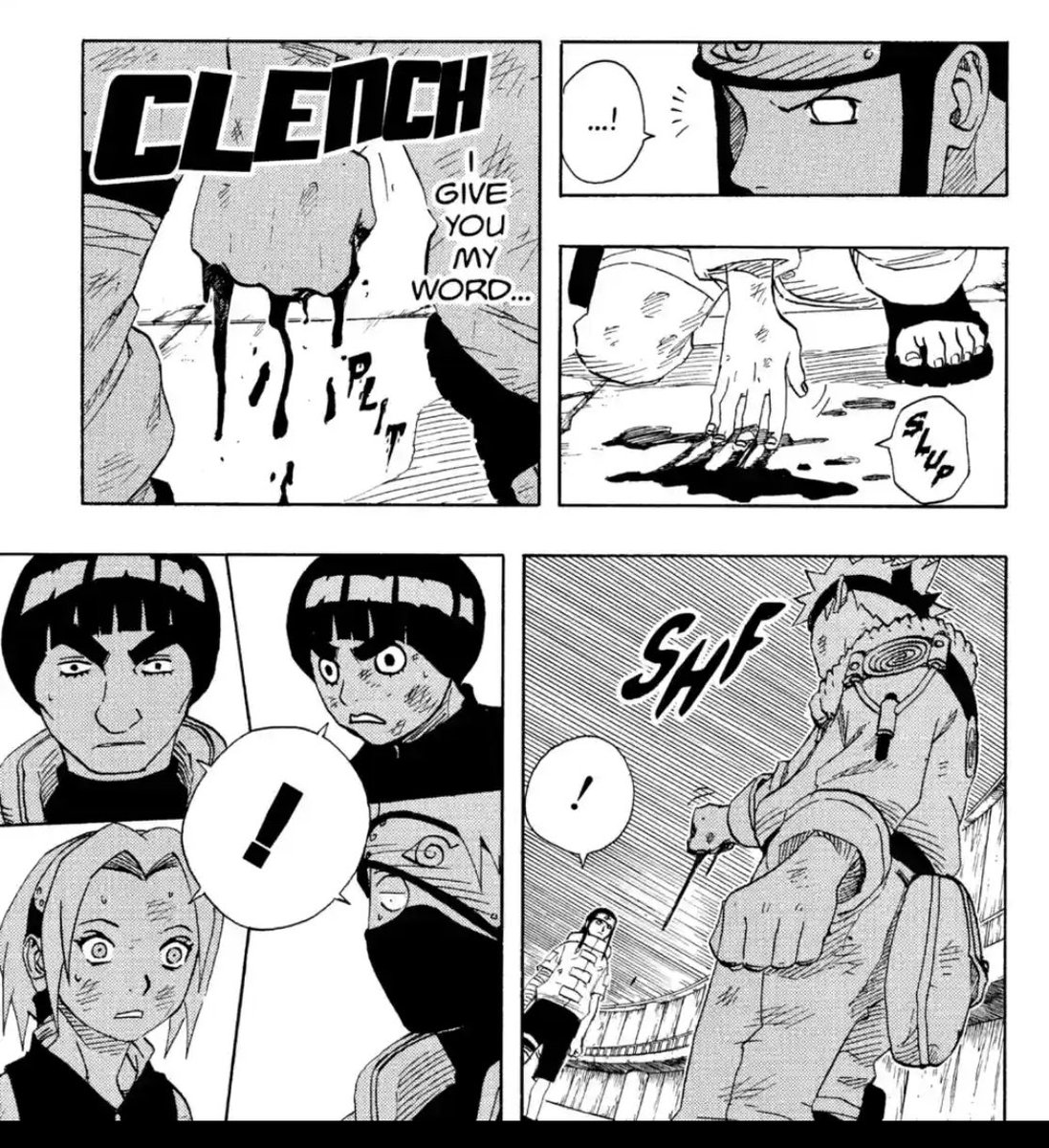 Naruto using Hinata's blood to make a blood vow to defeat Neji still goes so hard