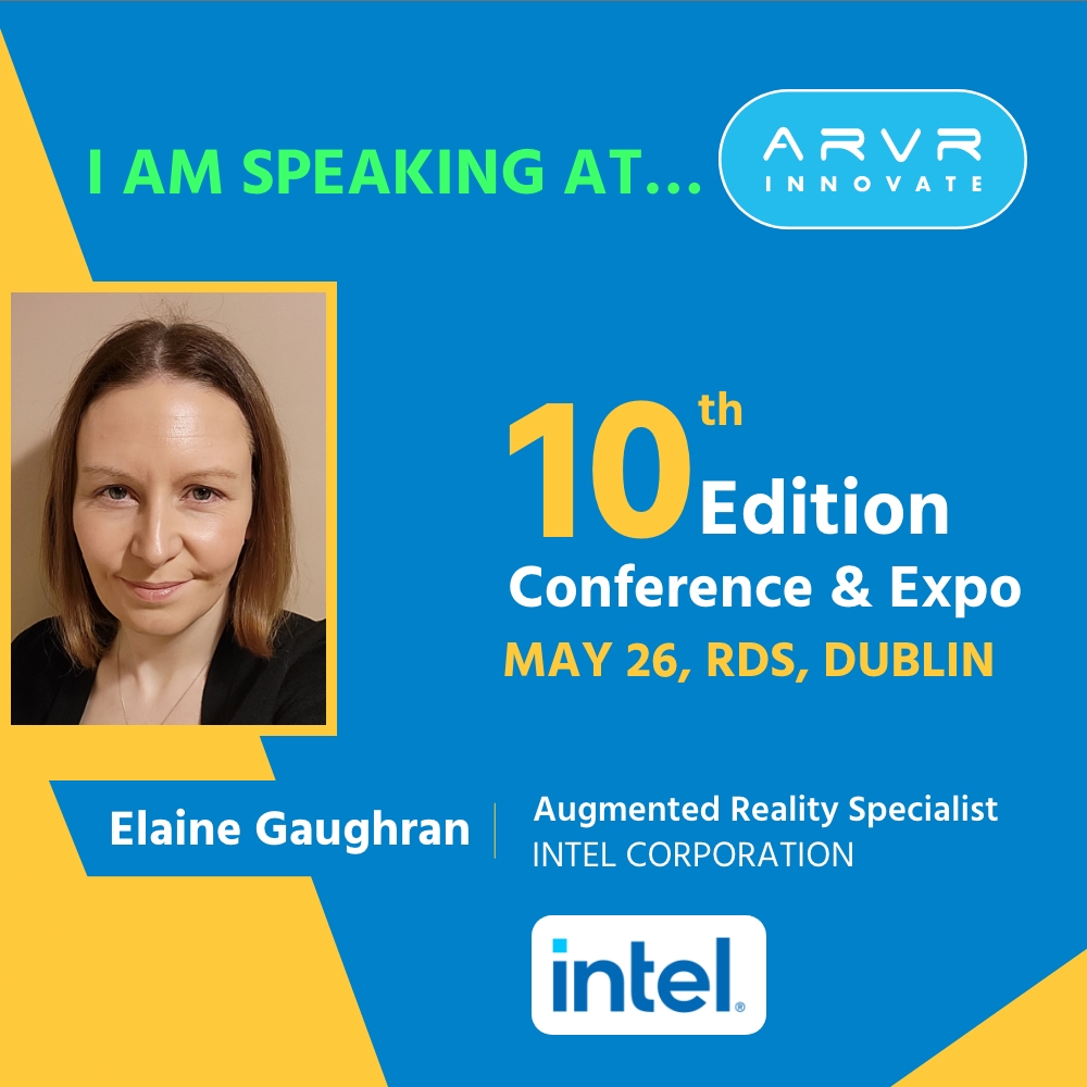 ARVRInnovate's tweet image. Elaine’s role has involved implementing AR on a larger scale within the Intel site outside Dublin, and supporting other sites around the world when needed. 
#augmentedreality #virtualreality #virtualrealityexperience #virtualrealityworld #AR #VR