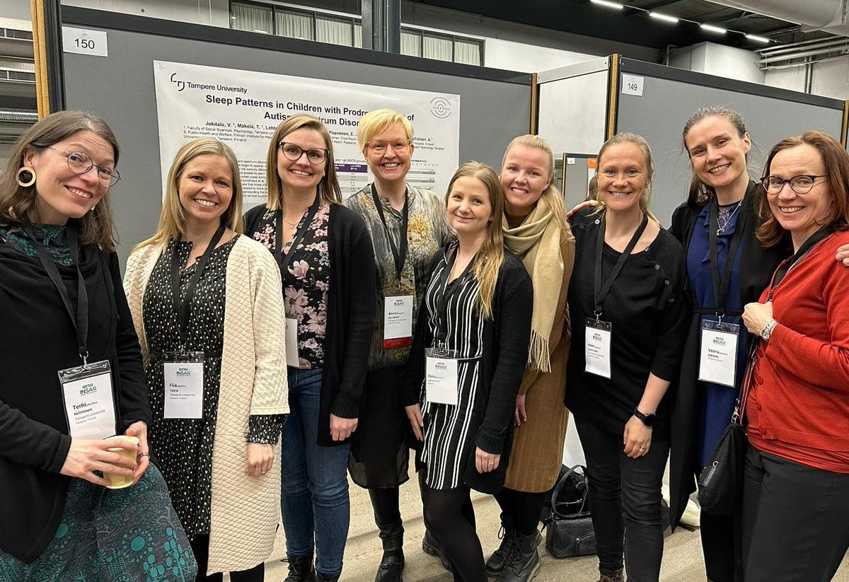 The great Finnish team in INSAR2023! Thank you all, it was just a pleasure to share this event with you!❤️#insar2023 #Gaze@Toddler #autism