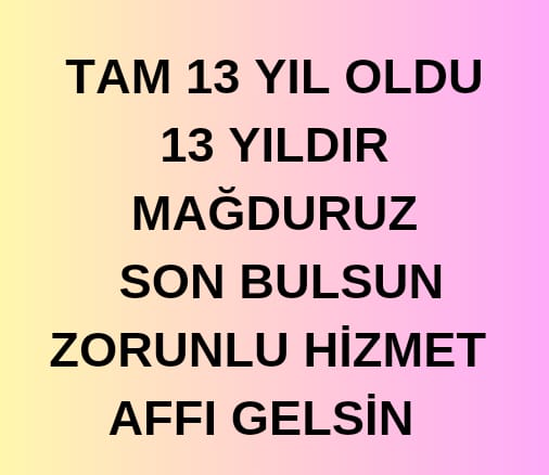 alicelebi0343's tweet photo. 5 yıllık zorunlu hizmet bölgesinde 4 yıl 1 ay 12 gün zorunlu hizmet görevimi yaptım. 10 ay 18 gün zorunlu hizmet görevim kaldı. Ailevi nedenlerden dolayı tamamlayamadım. Zorunlu hizmet affı bekliyoruz. 
@RTErdogan
@ACAR16RAMAZAN https://t.co/3Cyq0ee68W