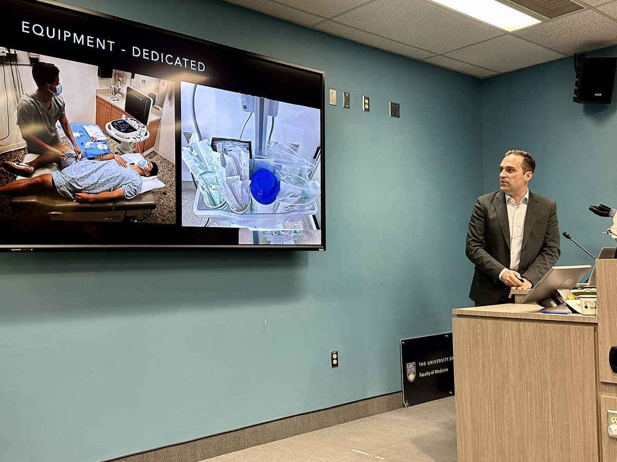 For procedural logistics, keep all your equipment together as a kit with your ultrasound machine <a href="/TomJelic/">Tom Jelic</a> 
#pocus #VanPOCUS23 <a href="/VancouverPOCUS/">Vancouver POCUS</a>