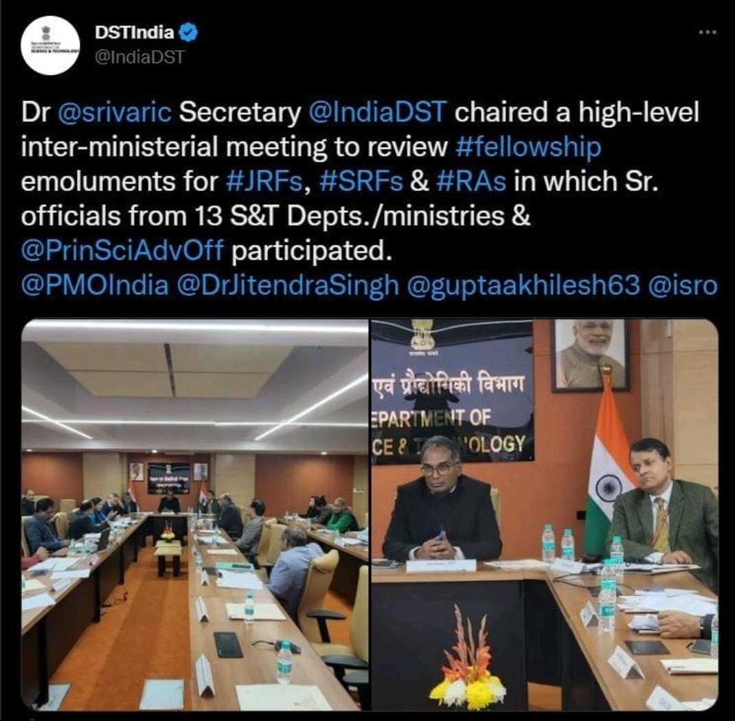 All India Research Scholars Association (@airsaindia) on Twitter photo #Hike_in_fellowship
#Stop_PhD_Scholars_Harassment <a href="/PMOIndia/">PMO India</a> <a href="/dpradhanbjp/">Dharmendra Pradhan</a>
Since 8_months, Indian researchers are waiting for a positive reply from <a href="/IndiaDST/">DSTIndia</a> office <a href="/DrJitendraSingh/">Dr Jitendra Singh</a> <a href="/srivaric/">chandra Srivari</a> <a href="/DanitaYadav/">Danita⁷</a> <a href="/TimesNow/">TIMES NOW</a> <a href="/newsclickin/">NewsClick</a> <a href="/Xpress_edex/">Edex - The New Indian Express</a> <a href="/inkblots_abhi/">Abhipsa Mohanty</a> <a href="/TheLallantop/">The Lallantop</a> <a href="/the_hindu/">The Hindu</a> #Hike_in_fellowship
#Stop_PhD_Scholars_Harassment <a href="/PMOIndia/">PMO India</a> <a href="/dpradhanbjp/">Dharmendra Pradhan</a>
Since 8_months, Indian researchers are waiting for a positive reply from <a href="/IndiaDST/">DSTIndia</a> office <a href="/DrJitendraSingh/">Dr Jitendra Singh</a> <a href="/srivaric/">chandra Srivari</a> <a href="/DanitaYadav/">Danita⁷</a> <a href="/TimesNow/">TIMES NOW</a> <a href="/newsclickin/">NewsClick</a> <a href="/Xpress_edex/">Edex - The New Indian Express</a> <a href="/inkblots_abhi/">Abhipsa Mohanty</a> <a href="/TheLallantop/">The Lallantop</a> <a href="/the_hindu/">The Hindu</a>