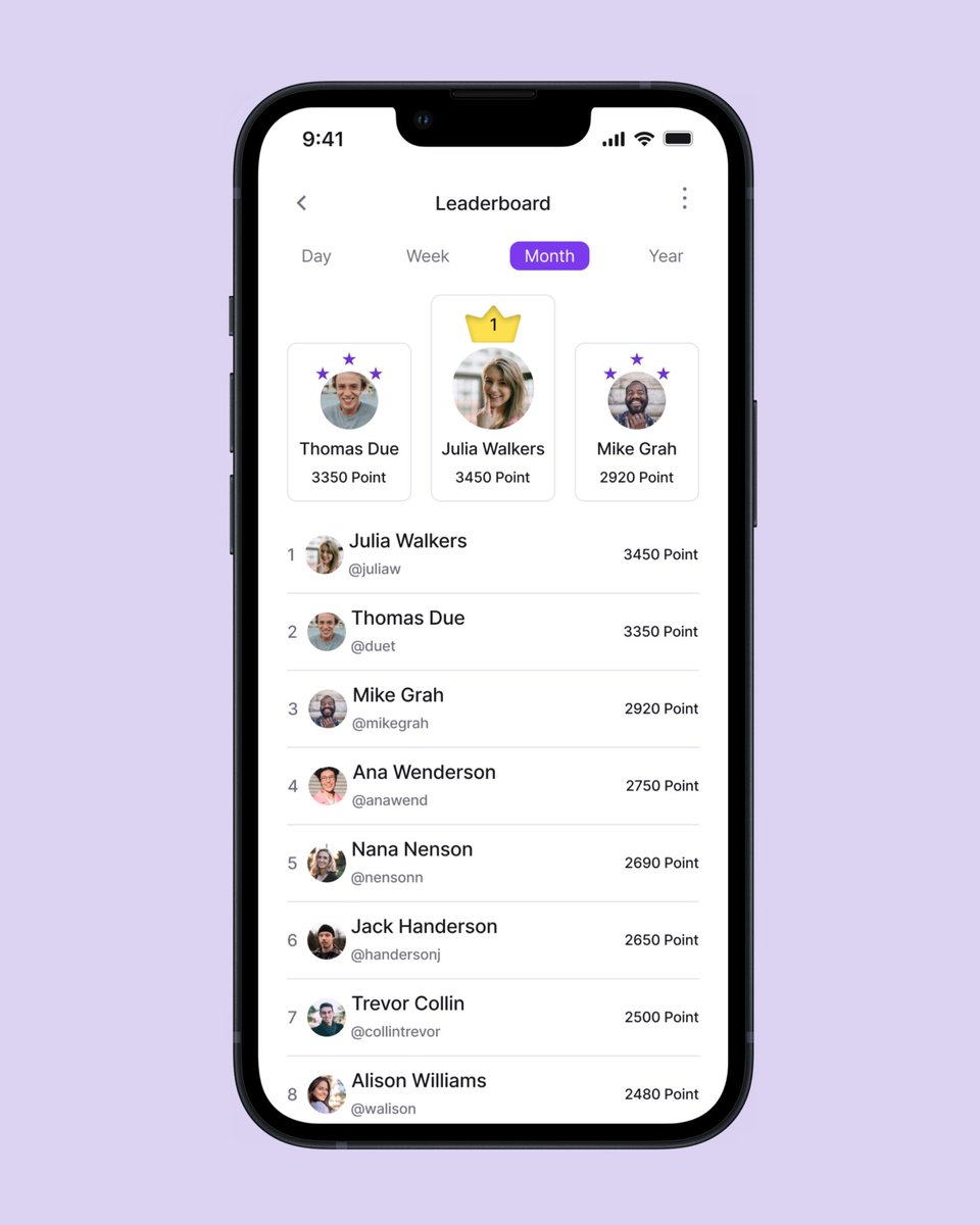hiatceken's tweet photo. Daily UI Challenge #019
(Leader Board) 🏆
#dailyui #dailyui019 #uidesign #appdesign #dribbble #dailyuichallenge #productdesign #leaderboard https://t.co/NsdTPhyIgm