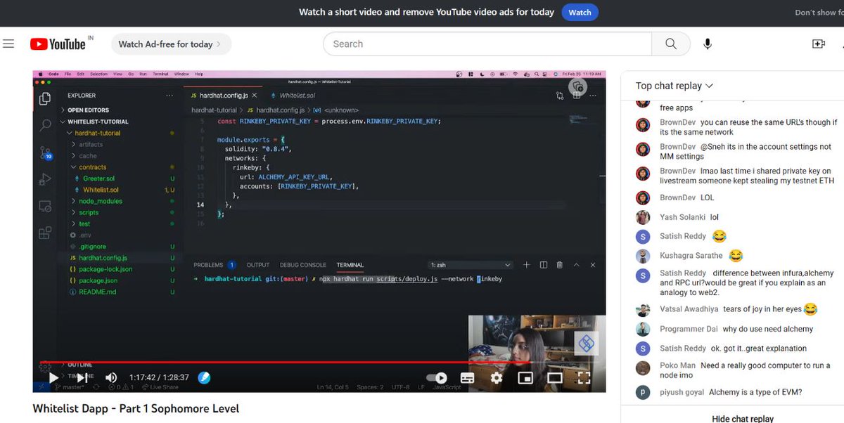 YuvaramyaSri's tweet photo. Day 5 of #30DaysofSolidityLW3 w/ @LearnWeb3DAO 
I have completed watching "The Whitelist dApp" in the sophomore track of @LearnWeb3DAO. https://t.co/49HaT2P4f2