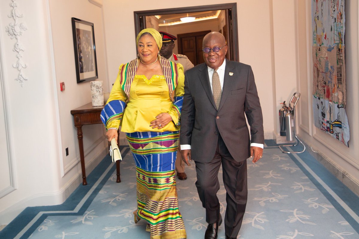 NAkufoAddo's tweet photo. My beautiful Rebecca and I, together with the Asantehene, Otumfuo Osei Tutu II, and his wife, Lady Julia, attended this morning's coronation of King Charles III at Westminster Abbey, in London. https://t.co/khIoUy1Xv4