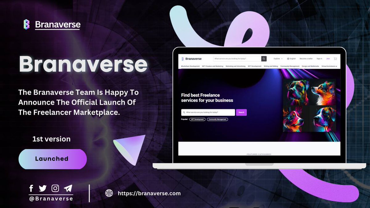 The #Branaverse Team Is Happy To Announce The Official Launch Of The #Freelancer Marketplace.

branaverse.com

#BRANA #BTC #Crypto #Blockchain