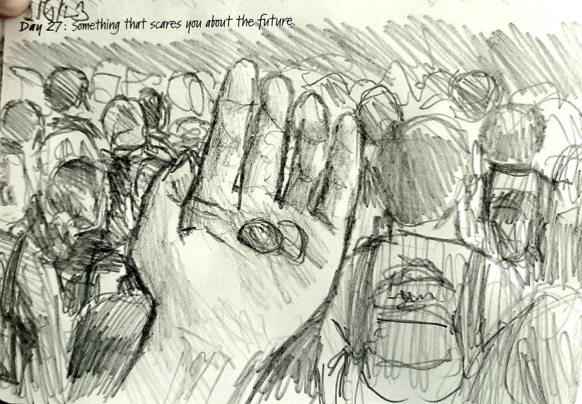 luckys4rtworks's tweet photo. #mylifeinsketches #pencil #traditionalart #art #originalart #day27 #fear #symbolism #hand #crowd #sketch #thread #luckys4rtwork #luckycl0v3rs4rtwork https://t.co/bbzWkvy0yx
