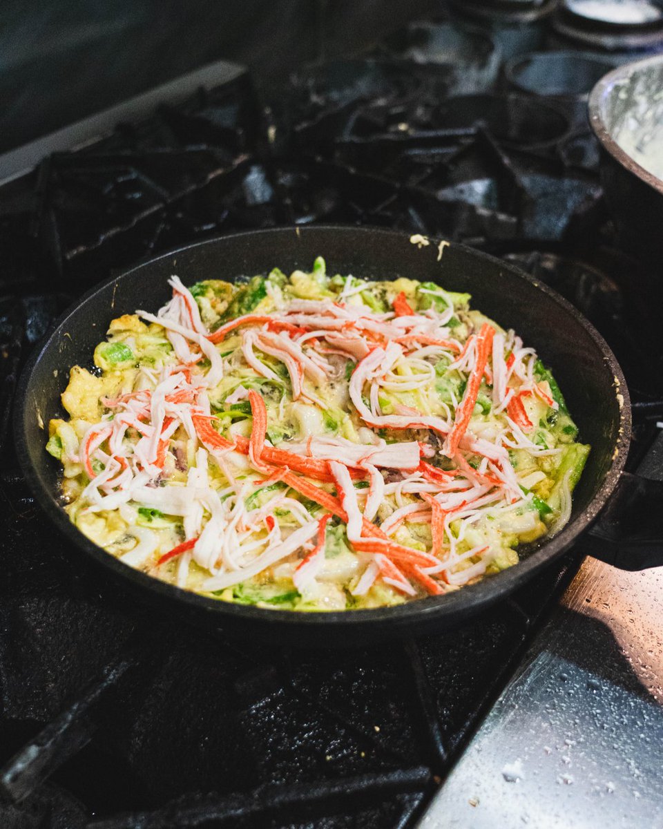 SoftKaju's tweet photo. Have you tried the seafood pancake? Something you can only get at our Garden Grove &amp; Irvine location 🤫 https://t.co/Pp3u4bLywf