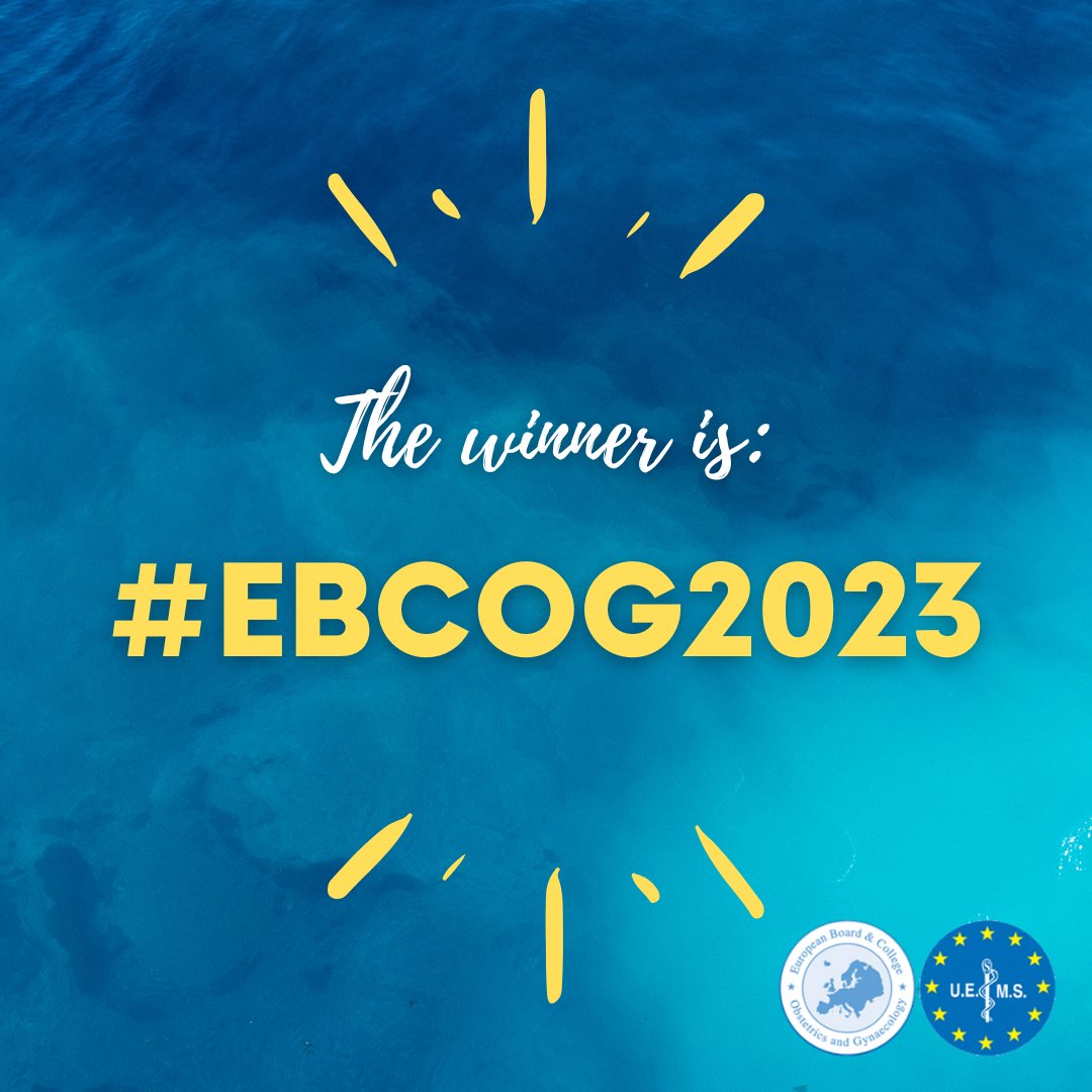 The votes are in for the official hashtag of the EBCOG 2023 congress - the winner is #EBCOG2023 🏆 Please use the official hashtag for all your congress posts when you join us in Krakow in less than 2 weeks!