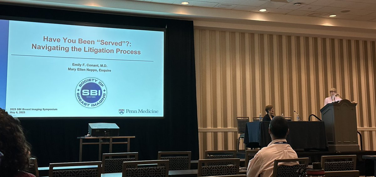 mitvamd's tweet photo. 64% of Radiologists have been sued

Most common allegation —> misinterpretation of mammo

Lawsuits —> Mental anguish &amp; isolation 
 
Thank you @emilyconant3 for presenting on this topic to normalize discussion. #SBI2023 @BreastImaging Tips ⬇️ https://t.co/TWj8pUtqzN