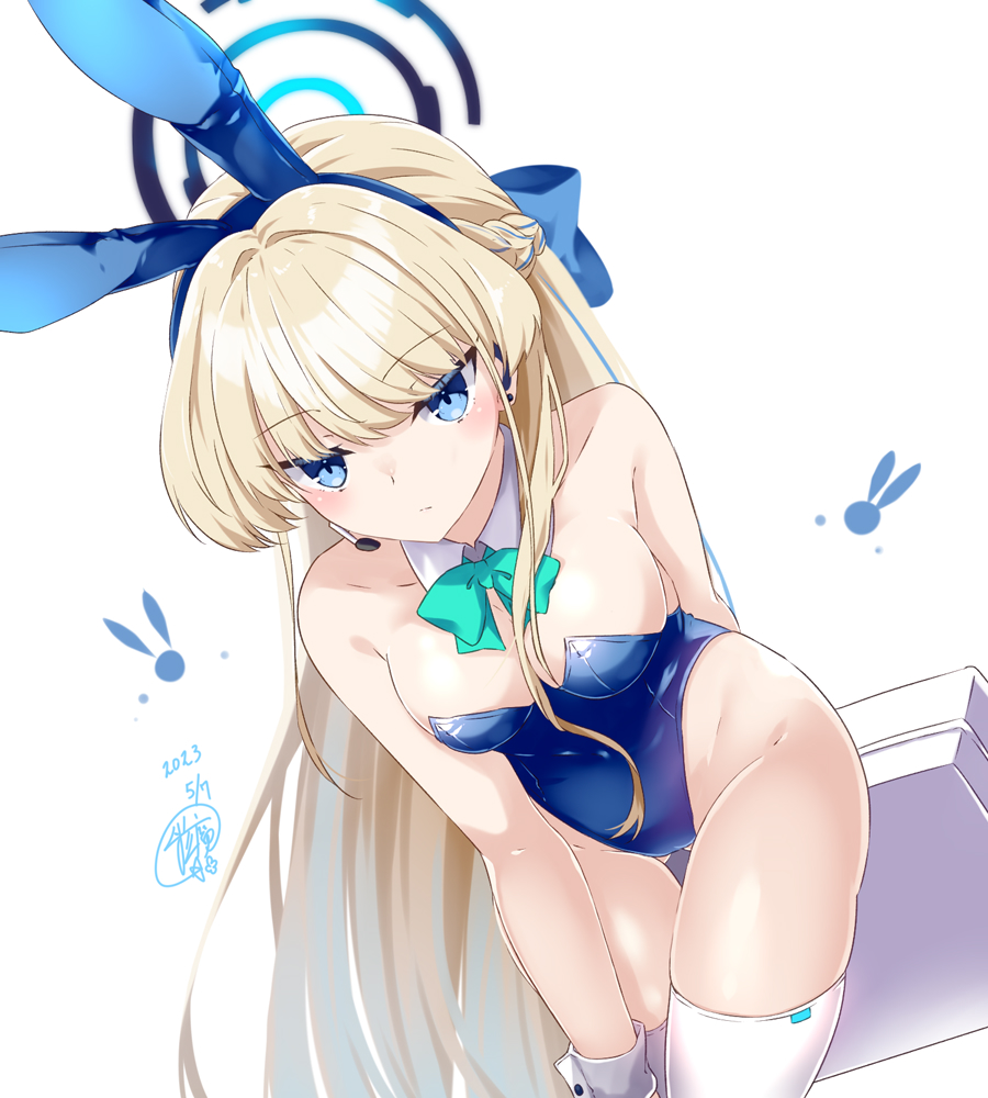 「68/100日  ちまたで有名な【#ブルアカ】のバニートキちゃん。 今年は本当に」|星華　彩二魔＠100日チャレンジ中のイラスト