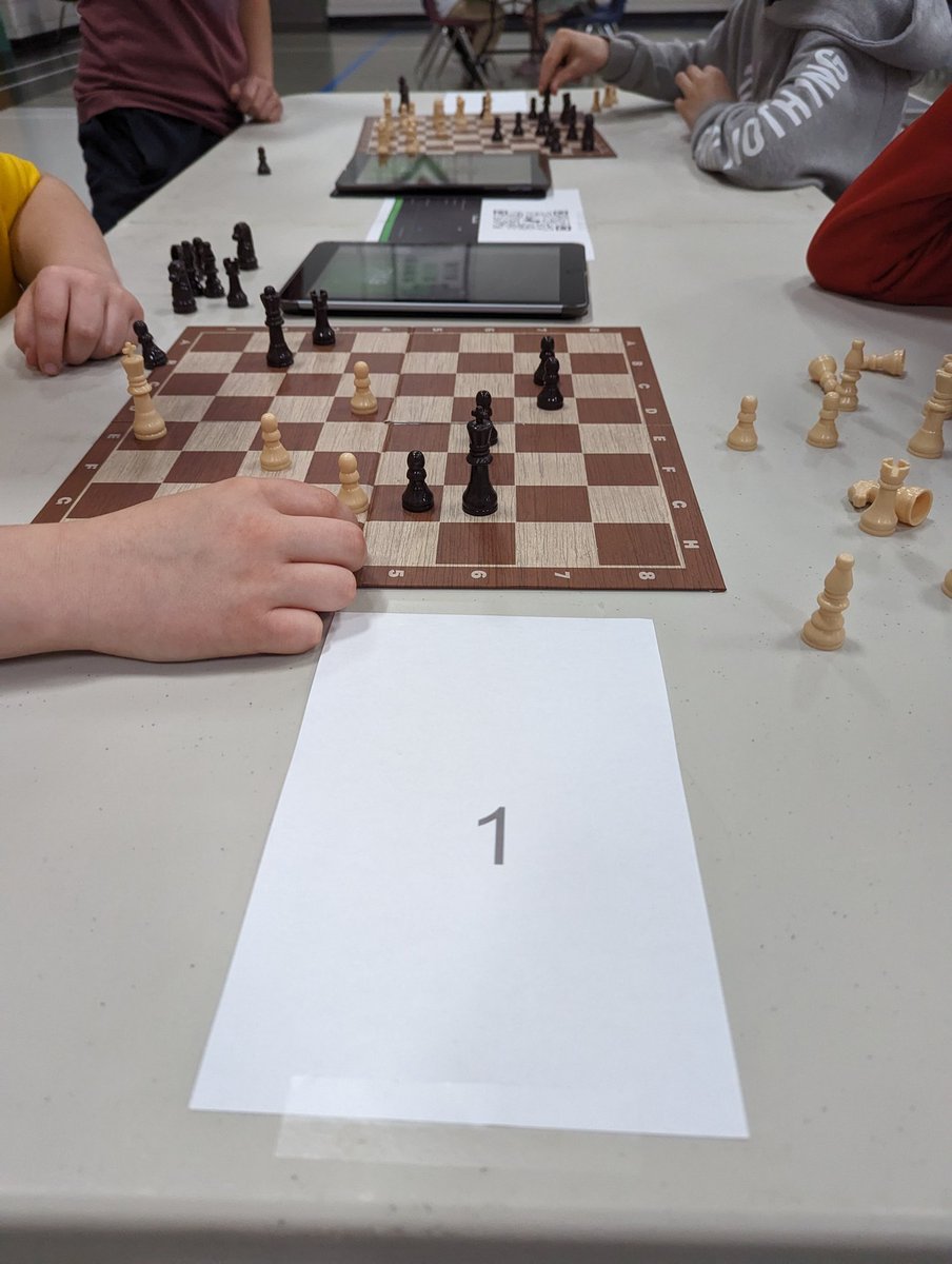 Awesome games all the way from grade 2 - 8! Today we have 58 students competing! 
Awesome to see the sportsmanship as kids talk through their final moves and what they saw following the games!