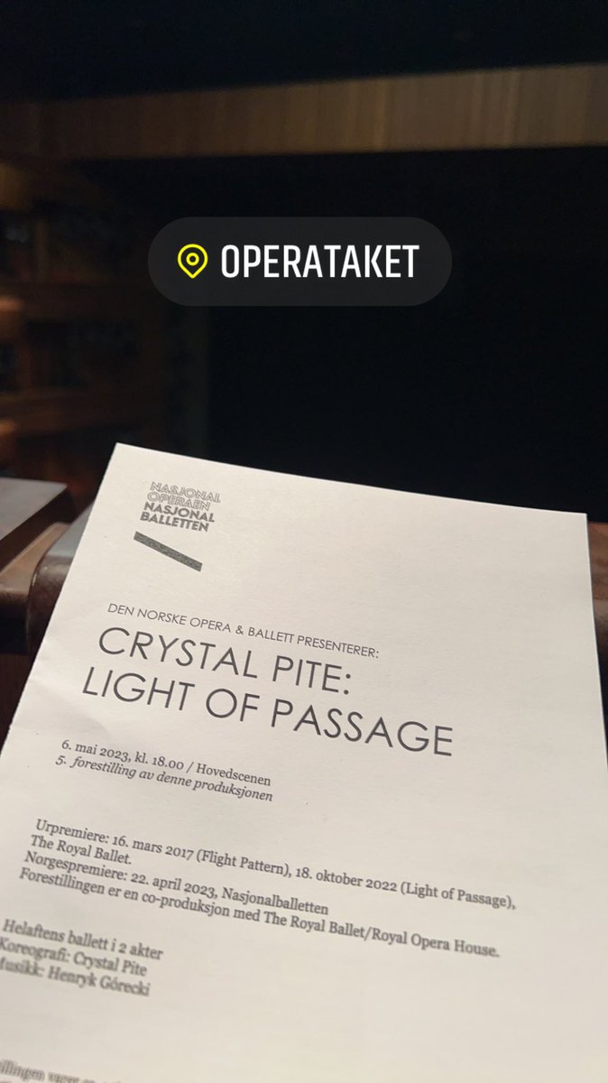 MarianneM10's tweet image. Sterk forestilling #operaen #lightofpassage