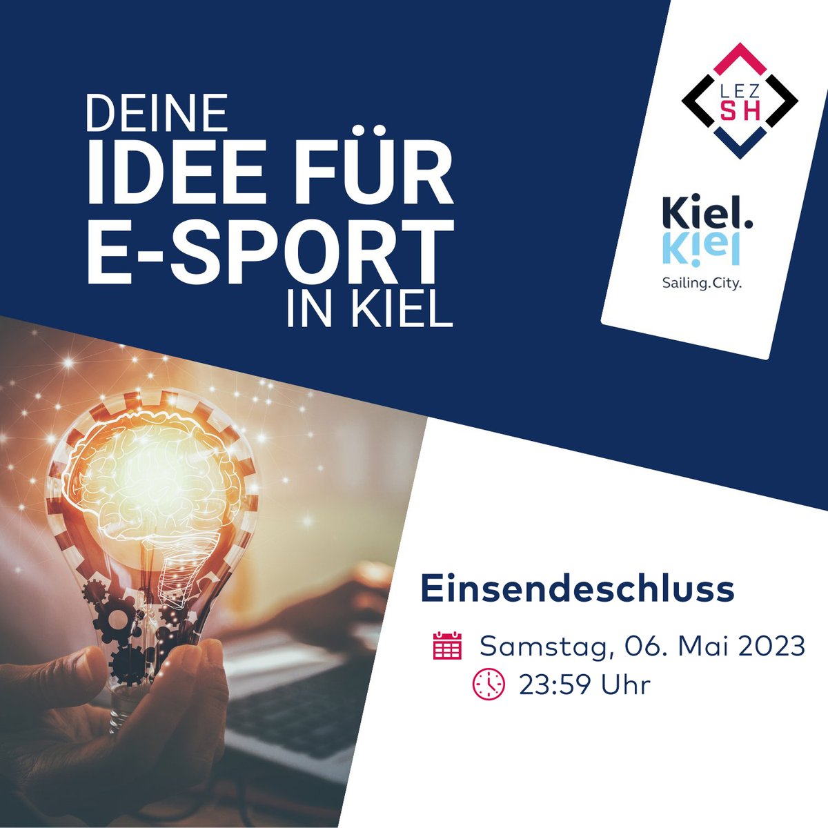 LEsportZ_SH's tweet photo. Es ist so weit: heute um 23:59 Uhr ist Deadline 🎯
Wird Zeit, jetzt noch schnell eure Idee für E-Sport in @KielSailingCity einzureichen! Nur so bekommt ihr die Chance auf 1.000 € zur Umsetzung eurer Idee. Schaut mal rein: https://t.co/Lgaul9vUaH
#DIFEK #ESportSH https://t.co/DBIFPMPFjI