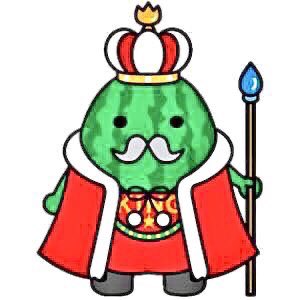 mondomascots's tweet image. Jumball the Third, king of the watermelons, is the mascot of Nyuzen Town, Japan.