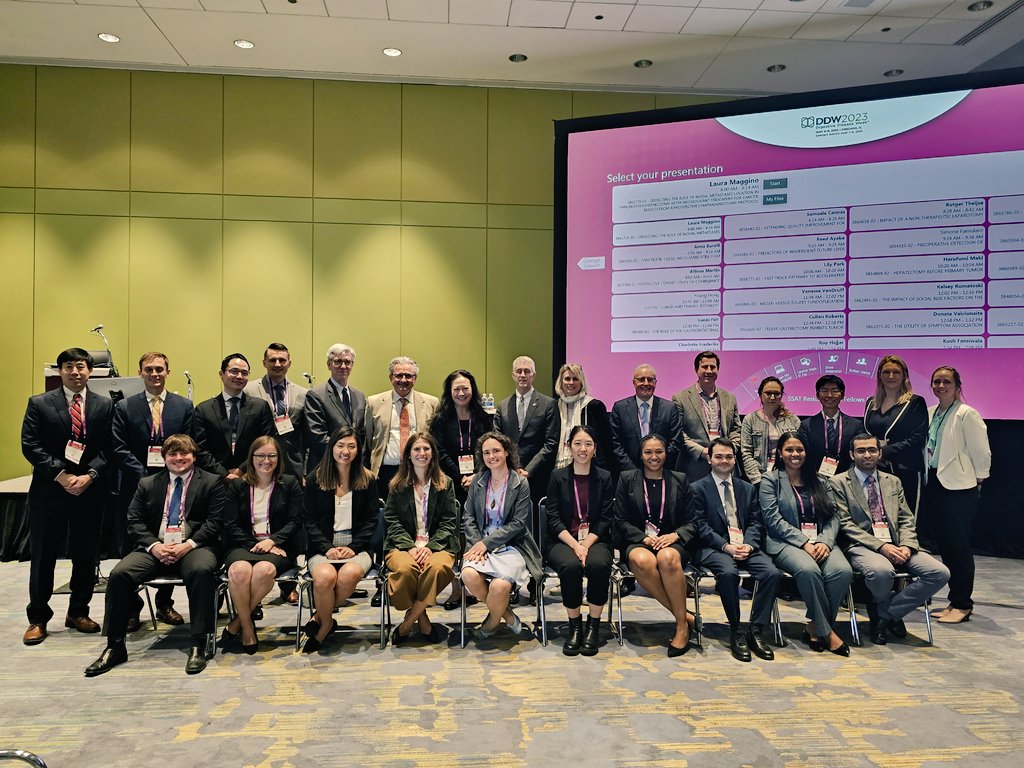 SSAT (@ssatnews) on Twitter photo Congratulations to all the residents & fellows presenting <a href="/SSATNews/">SSAT</a> Research Conference!
<a href="/DVaiciunaiteDO/">Donata Vaiciunaite</a> <a href="/a_burez/">Anna Burelli</a> <a href="/SamueleCannasMD/">Samuele Cannas, MD MS</a> <a href="/MElshamiMD/">Mohamedraed S. Elshami, MD, MMSc</a> <a href="/simonefamularo/">Simone Famularo</a> <a href="/Roy__Hajjar/">Roy Hajjar</a> <a href="/LMaggino/">Laura Maggino</a> <a href="/MakiH_MD/">Harufumi Maki</a> <a href="/globalsurgallie/">Allison Martin, MD MPH</a> <a href="/lilyistweetingg/">Lily Park</a> <a href="/VNVandruff/">Vanessa VanDruff</a> <a href="/DDominguezMD/">Dana Dominguez, MD</a>
#SSAT2023 #DDW2023 Congratulations to all the residents & fellows presenting <a href="/SSATNews/">SSAT</a> Research Conference!
<a href="/DVaiciunaiteDO/">Donata Vaiciunaite</a> <a href="/a_burez/">Anna Burelli</a> <a href="/SamueleCannasMD/">Samuele Cannas, MD MS</a> <a href="/MElshamiMD/">Mohamedraed S. Elshami, MD, MMSc</a> <a href="/simonefamularo/">Simone Famularo</a> <a href="/Roy__Hajjar/">Roy Hajjar</a> <a href="/LMaggino/">Laura Maggino</a> <a href="/MakiH_MD/">Harufumi Maki</a> <a href="/globalsurgallie/">Allison Martin, MD MPH</a> <a href="/lilyistweetingg/">Lily Park</a> <a href="/VNVandruff/">Vanessa VanDruff</a> <a href="/DDominguezMD/">Dana Dominguez, MD</a>
#SSAT2023 #DDW2023