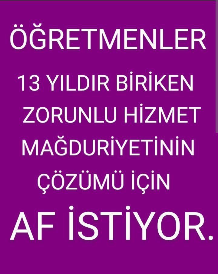 Öğretmenler zorunlu hizmet muafiyeti bekliyor
<a href="/RTErdogan/">Recep Tayyip Erdoğan</a> <a href="/prof_mahmutozer/">Mahmut Özer</a>
<a href="/kilicdarogluk/">Kemal Kılıçdaroğlu</a>  <a href="/meralaksener_tr/">Meral Akşener ile İYİ Olacak! 🇹🇷☀️</a>
<a href="/eczozgurozel/">Özgür Özel</a> <a href="/buyukataman/">İsmet Büyükataman</a>
<a href="/mhpyasarkaradag/">Yaşar Karadağ 🇹🇷🇦🇿</a> <a href="/NazimMavis/">Dr. Nazım Maviş</a>
<a href="/yilmaznazif/">Nazif Yılmaz</a> <a href="/fehmirasimcelik/">Fehmi Rasim Çelik</a>
<a href="/yildirimkaya40/">Yıldırım Kaya</a> <a href="/kamilaydinmhp/">Prof.Dr.Kamil Aydın</a>
<a href="/emrullahisler/">Emrullah İŞLER</a> <a href="/oerdem42/">Orhan Erdem</a> @latif_selvi  #Tam13yıloldu