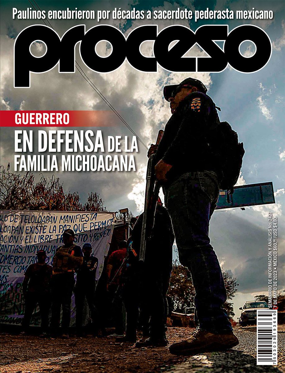 proceso's tweet photo. #Portada | Alcaldes de Tierra Caliente realizaron un insólito bloqueo en protesta contra los operativos de la Fiscalía estatal y para denunciar a Los Tlacos, rivales de la Familia Michoacana | Por Margena de la O | En la edición 2427 de @proceso 
➡ https://t.co/9YkvZQy2aw https://t.co/YM9aGz1WEj