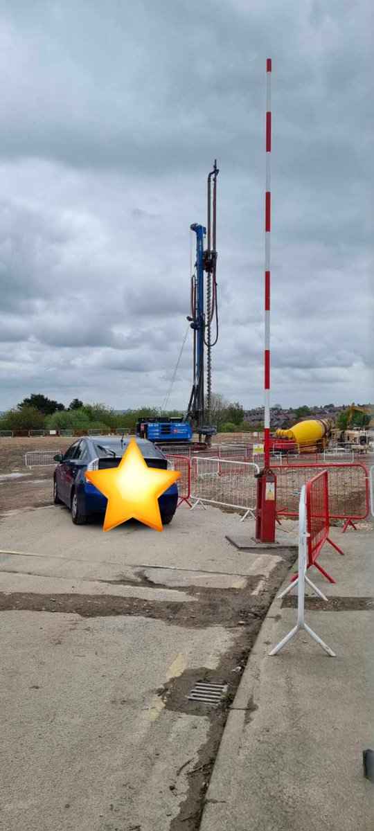 TrinityAcadStE's tweet image. On Coronation Day, as the King officially starts his reign, we went and checked out how our new site was. Look at the size of the boring drill currently on our new site. #wiseandfoolishbuilders #solidfoundations