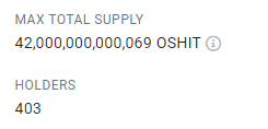 $OSHIT in less than 2 hours we have 400 holders. Day 1.