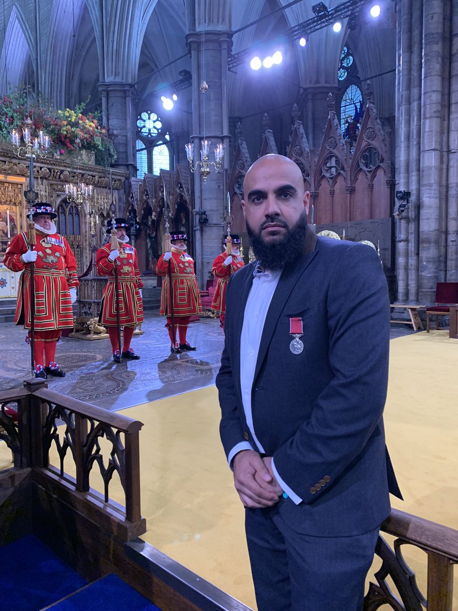 IrfanShah100's tweet photo. Very humbled to have been invited &amp; attended the #Coronation today. I received my BEM award @TowerOfLondon but never shared the photo. Many more deserving ppl but thankful to amazing colleagues @Frenford_Clubs working with YP &amp; those supporting Frenford &amp; @Redbridge_MA Foodbank https://t.co/8VhY2cgMke