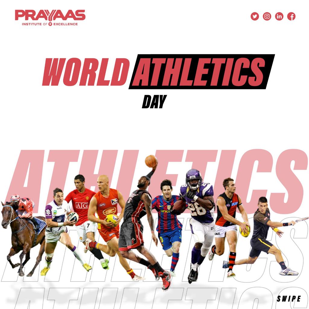 PrayaasE's tweet photo. Today we celebrate the power of human determination, strength, and spirit. Happy World Athletics Day to all athletes who inspire us to push beyond our limits and achieve greatness. 
.
.
#athleticsday #athlete #upsc #ias #ssc #currentaffairs #ips #gk #india #generalknowledge https://t.co/Rwmp311PEr