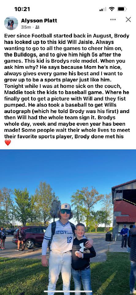 Always great to have an impression on the younger kids on our community. Thanks for being a huge supporter Brody!