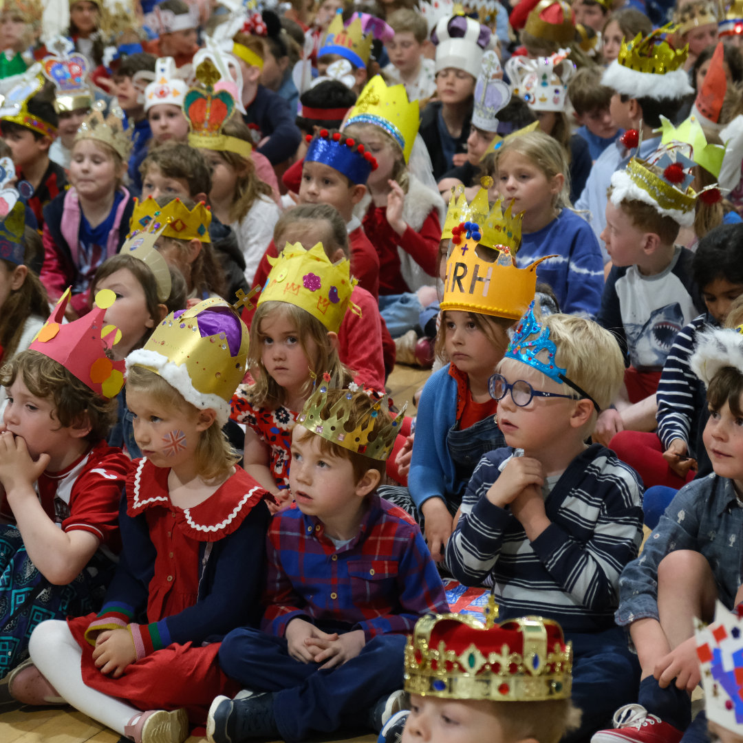 St Peter's has been joining in with the celebrations for the coronation of King Charles III and Queen Camilla. The Wessex Hall was filled with a sea of handmade crowns on Friday, while the school brass band accompanied a rendition of God Save The King with Makaton signing.