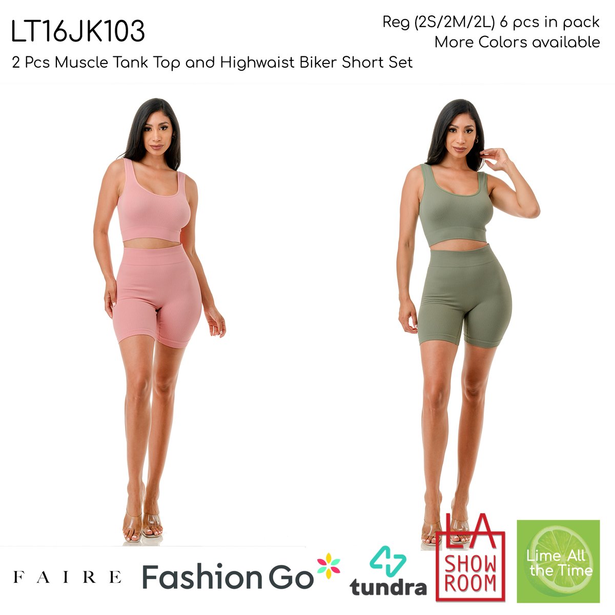 LimeallthetimeC's tweet image. LT16JK103 - 2 Pcs Muscle Tank Top and Highwaist Biker Short Set
limeallthetime.faire.com
helloabound.com/limeallthetime
lashowroom.com/limeallthetime
fashiongo.net/limeallthetime
#2pcs #Tanktop #Bikershort #Highwaist #Set #Active #Wear #LimeAlltheTime #faire #helloabound #fashiongo #LaShowroom