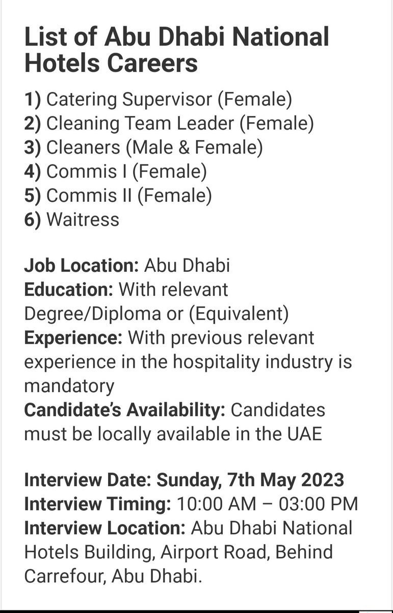 rsgtrader's tweet photo. Follow page and apply job https://t.co/yCMQqKiAPq
#danubegroup #uae #helper #danube #jobs #follow #abudhabi #cleaner #waiterss #facebook #walkininterview #khidmah #technician https://t.co/03PQpGTDSZ