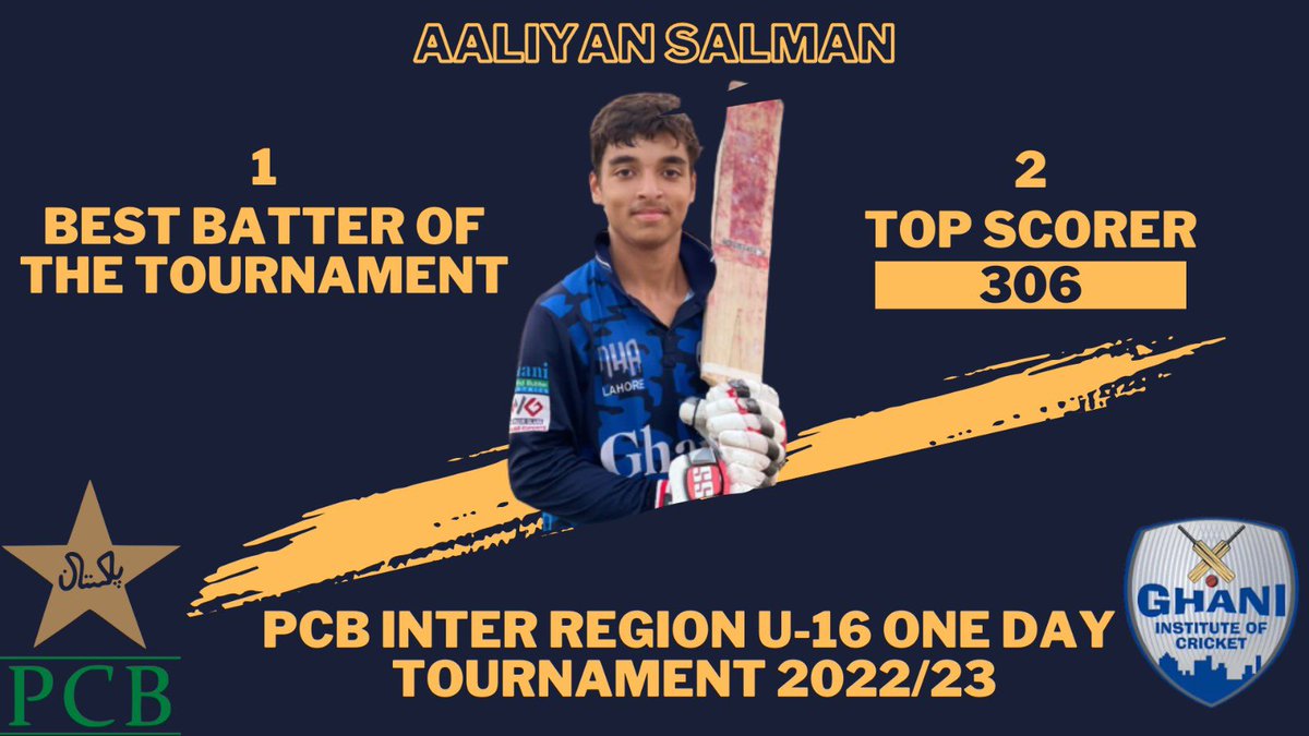 Like father like son. Presenting the best U-16 batter of Pakistan. <a href="/im_SalmanButt/">Salman Butt</a>