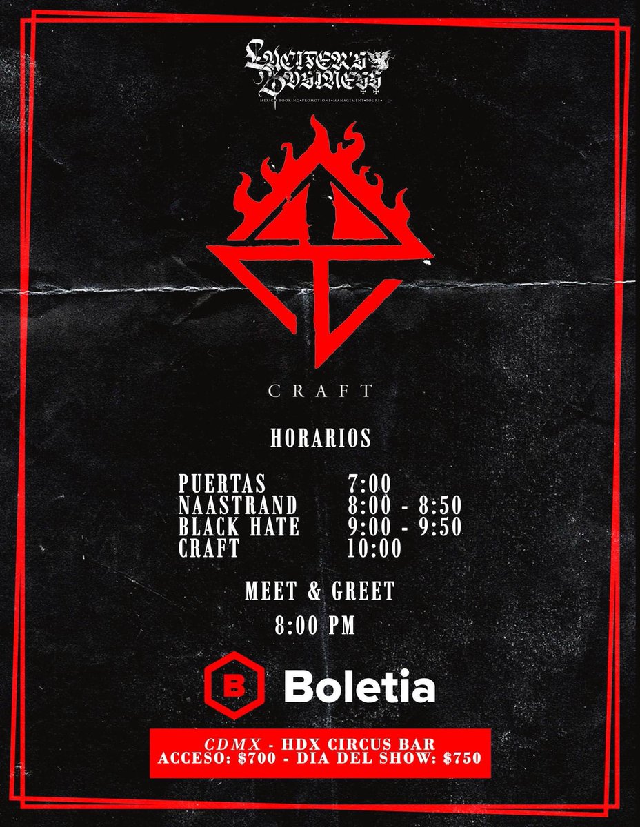 themetaltower's tweet photo. Fin de semana metalero en la Ciudad de México🇲🇽, hay para los gustos, ¿A cual te lanzas?
#Kreator #Testament #Avantasia #TierraSanta #PaulDianno #Craft #BlackHate #Naastrand #SkyWolves #Zodz https://t.co/P4Dy3VDbcq
