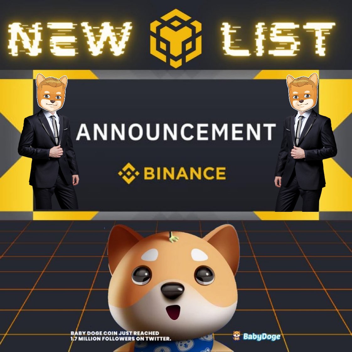 RusherLady's tweet photo. How many holders would be in favour?
🚀🤑
#Babydoge on #Binance we can do it. 🔄❤️💭

And if you ever want to experience an ×1000, don't miss this launch 👇🏻👔
https://t.co/eJZGAuZLno https://t.co/VM9Q3EOJ7E