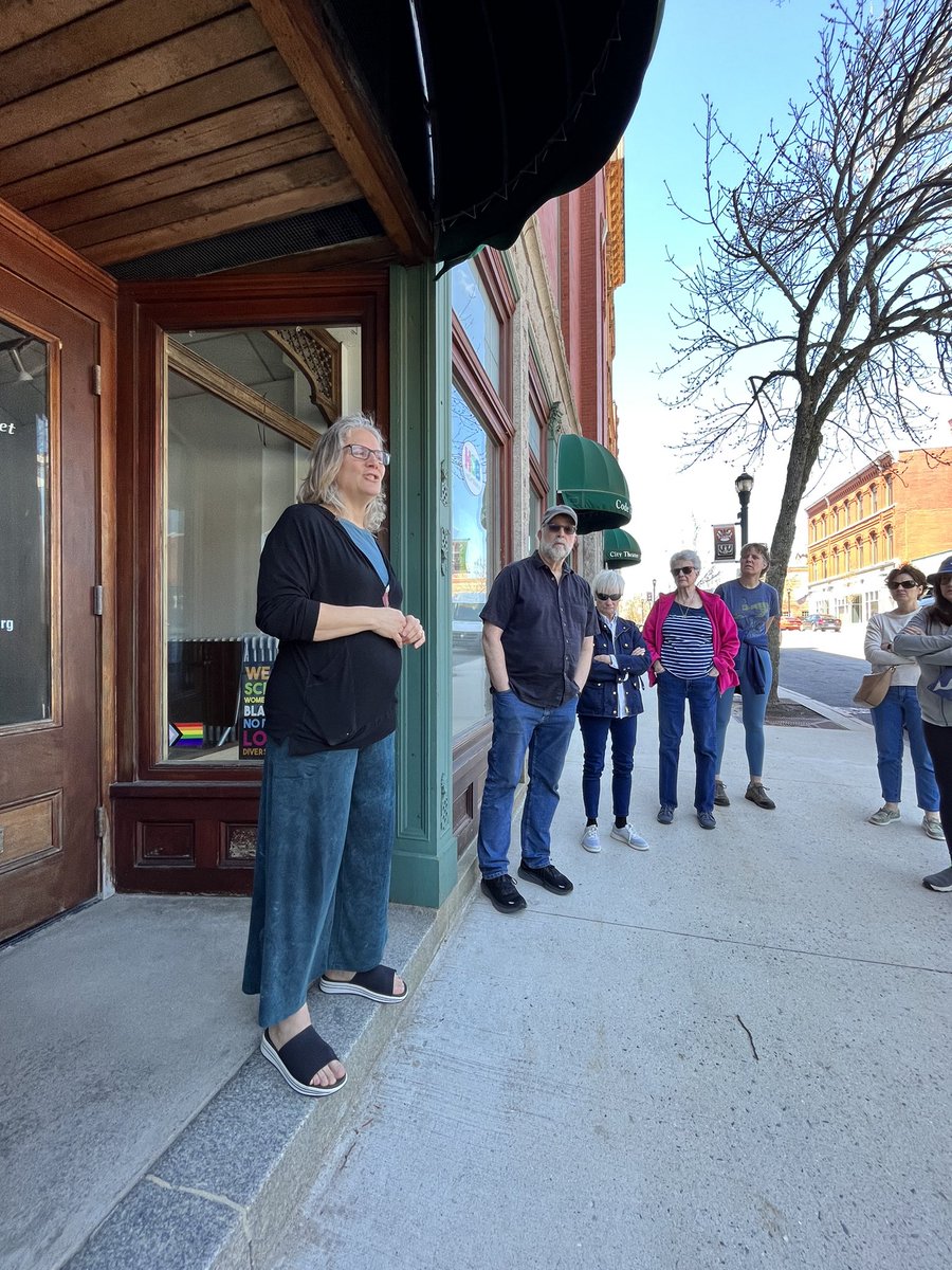 BiddmeWard7's tweet photo. Jane’s Walk in downtown Biddeford this afternoon.  Thank you Delilah from @heartbiddeford and @mainepres for organizing.  

So many great businesses in downtown @BiddMECity https://t.co/IoGDlOWkMW