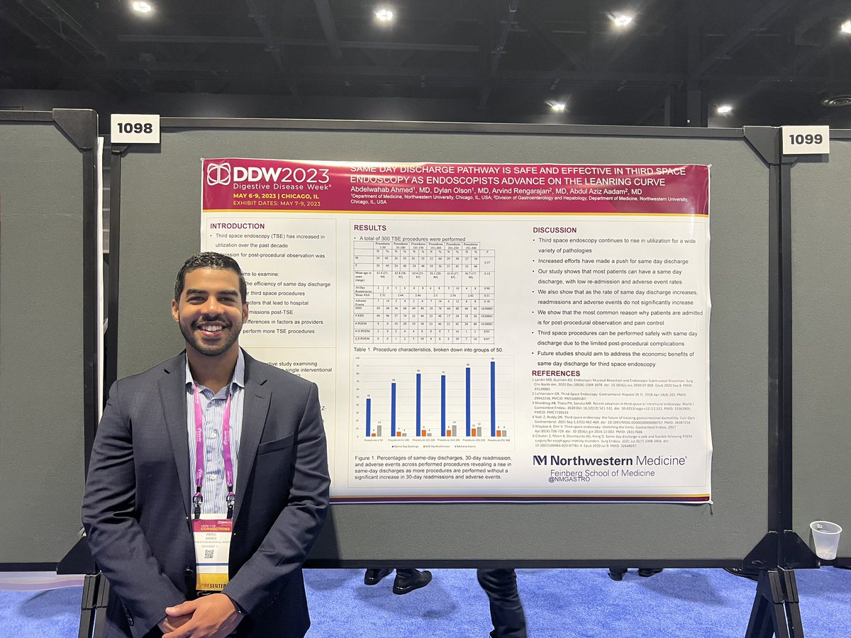 Northwestern Interventional Endoscopy (@nm_intendo) on Twitter photo Swing by poster 1098 and see <a href="/NU_IntMed/">NU Internal Medicine</a> resident @Truabdul talk about same day discharges in third space endoscopy! #DDW2023 #FutureGIFellow Swing by poster 1098 and see <a href="/NU_IntMed/">NU Internal Medicine</a> resident @Truabdul talk about same day discharges in third space endoscopy! #DDW2023 #FutureGIFellow