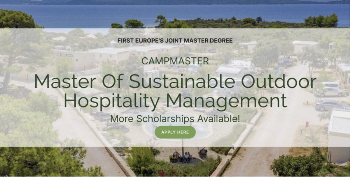 Turistoleg's tweet photo. “the only postgraduate course of its kind with a focus on the strategic management of campsites”
The same #Touristology’s principles
1) Fist Specialized then, Generic/Mass Tourism
2) Give support in all the #ChainOfValue
3) Propose #InternationalRoutes
https://t.co/TypqKA0OTd https://t.co/KhntVuTmFc