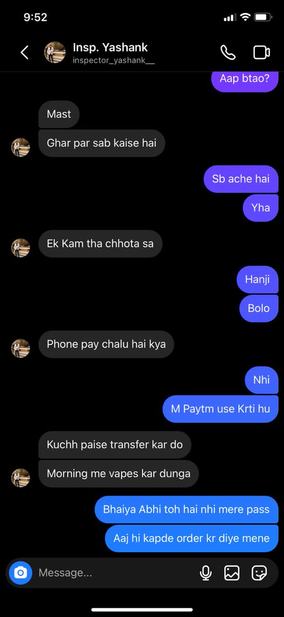 yashank_kumar3's tweet photo. #DelhiPolice #PMOIndia
I'm a cgst and customs Inspector.
Somebody is making fake account of me and my colleagues and asking for money from our followers. This is serious matter of reputation of us and our department.
Insta link of one such fake account- https://t.co/Mouupcuxs1 https://t.co/ZbL7v6dI5O