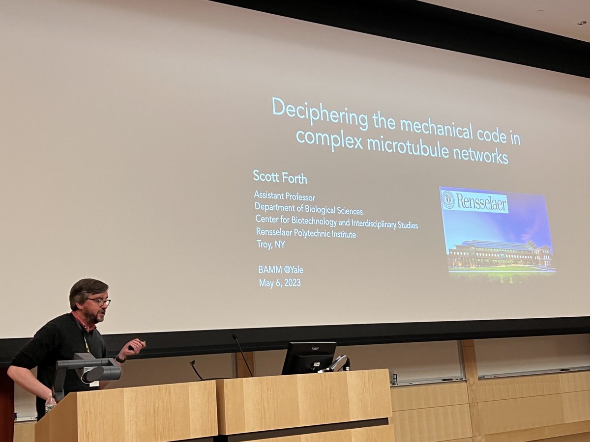 Powering through BAMM 2023 with a talk by Scott Forth discussing his lab’s work on mechanics of the mitotic spindle! #BAMM #Meiosis #Mitosis ⁦<a href="/KabecheLab/">Kabeche Lab</a>⁩