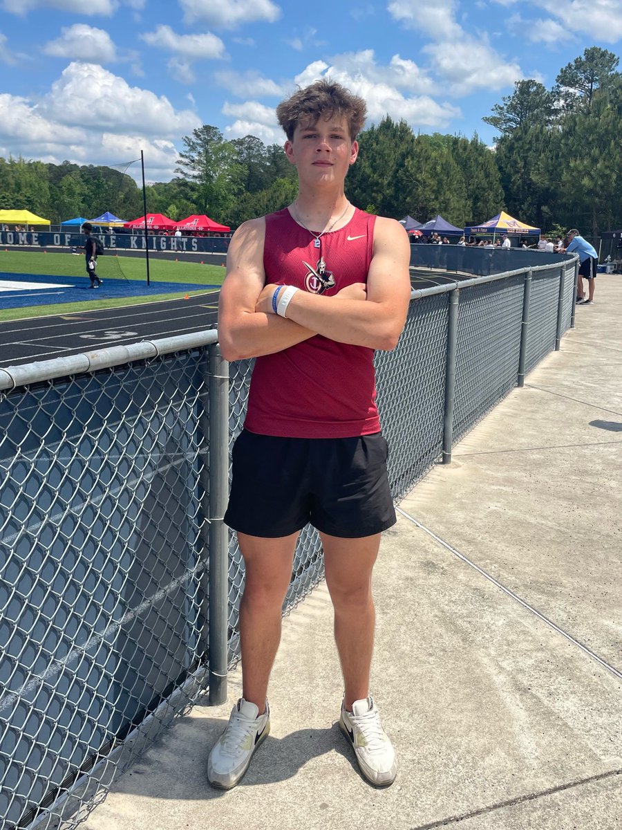 Double invitation to STATE for this amazing guy! Shot put was a show out today for @MMcClellanQB12 with a New School Record throw of 49’8” #letsgocreek @JohnsCreekTrack @jcgladiators @LeadGladiator @JohnsCreekHSFB
