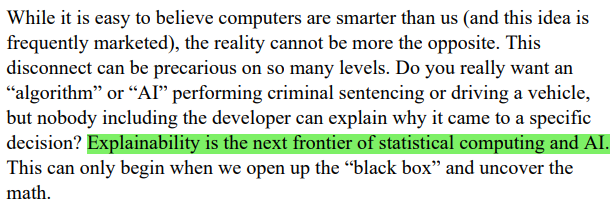 1allan_0's tweet image. Being eloquent is a soft skill you will have to horn, explainability is the one key to unlocking the full potential of AI and data science. It enables us to build trust, ensure fairness, and drive innovation. 🚀🔍. More to come in this series #ExplainableAI #DataScienceRevolution