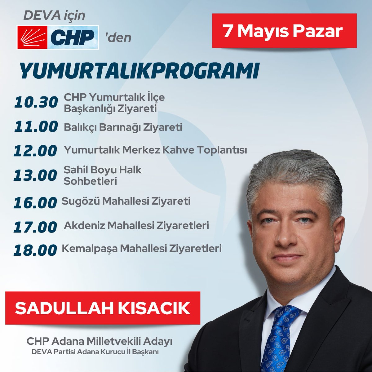 Yarın Yumurtalık ilçemizdeyiz...