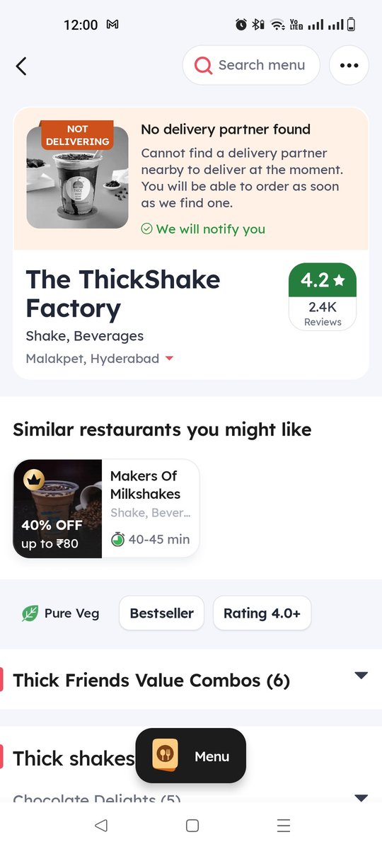 powergang4's tweet photo. @zomato  the order was not delivered ?? https://t.co/I411tRmTTB