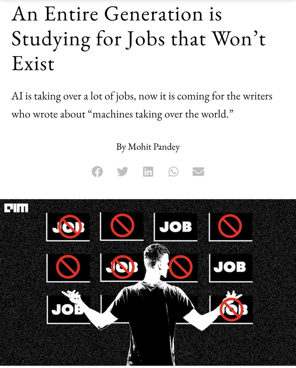 (جيل كامل يدرس من أجل وظائف غير موجودة)

هذا ما يقوله الملياردير ورجل الأعمال الأمريكي «مارك كوبان» بسبب الذكاء الاصطناعي الذي سيجعل كل شيء يتطور بسرعة كبيرة وقد يكون تخصصك موضة قديمة وتصبح (ديناصور قديم جاهل) إن لم تتعلم بشكل ذاتي التقنيات الحديثة التي ستنتج من الذكاء الاصطناعي.