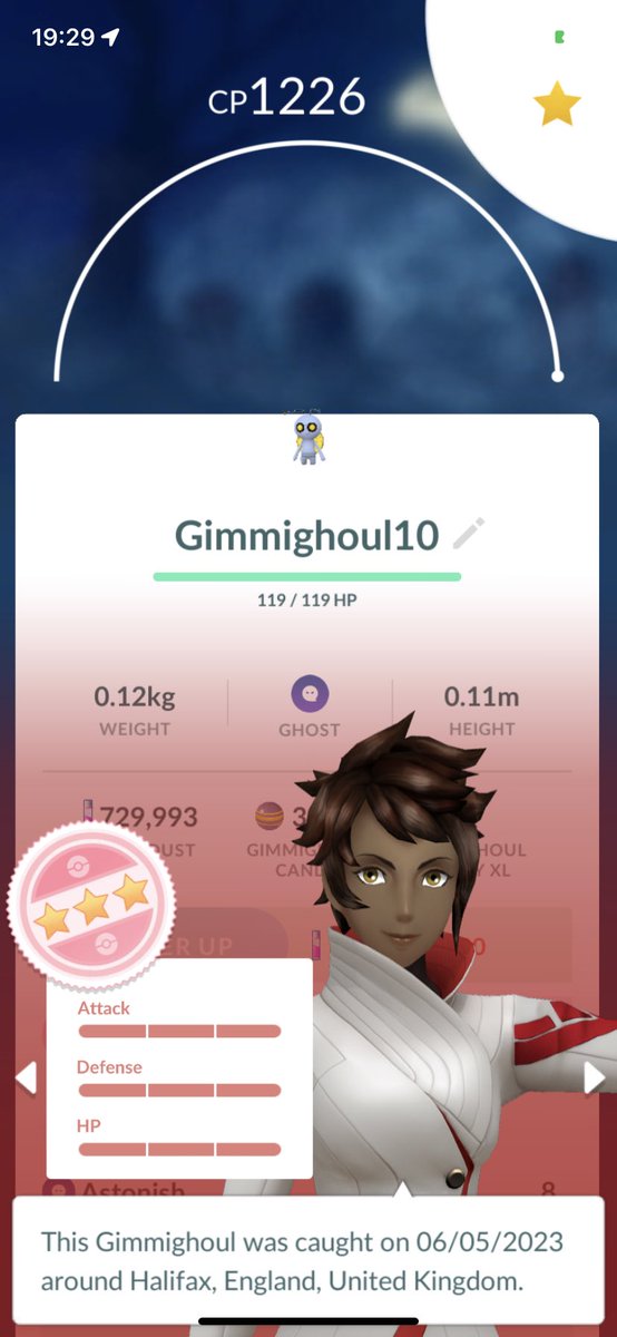 andyhelliwell1's tweet image. OMG . Just checked my catches for the day. Came across this. Immediately powered up. Still need over 500 coins to evolve.