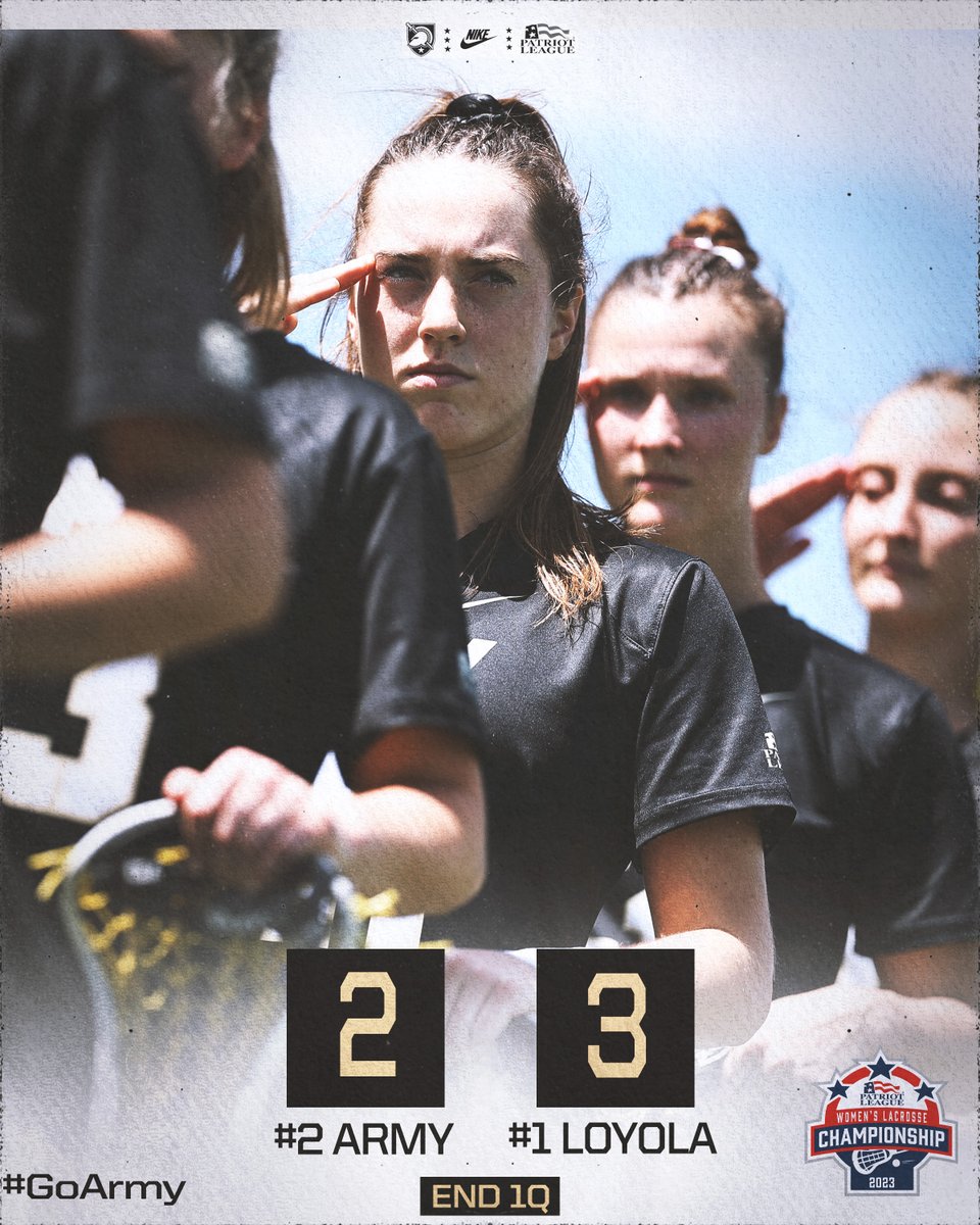 ArmyWP_WLax's tweet photo. Shots are even at seven apiece as Loyola leads 3-2 through the opening quarter.
#GoArmy https://t.co/5lRAAAUcd0