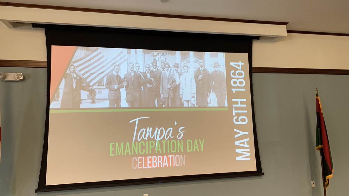 EmeraldMorrow's tweet photo. Honored to emcee Tampa’s Emancipation Day celebration at the Robert Saunders library.

Today marks the day union troops freed slaves in the city back in 1864.

I first learned of this a few years ago from Historian Fred Hearns. That story is below👇🏿 

https://t.co/48MWDJqKW1 https://t.co/fk1Cjs9n3E