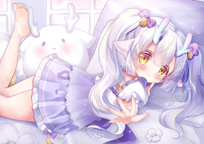 #リクエスト #イラスト  中国のVtuber 花吟浅兮_Lulu ちゃんのイラスト描きました