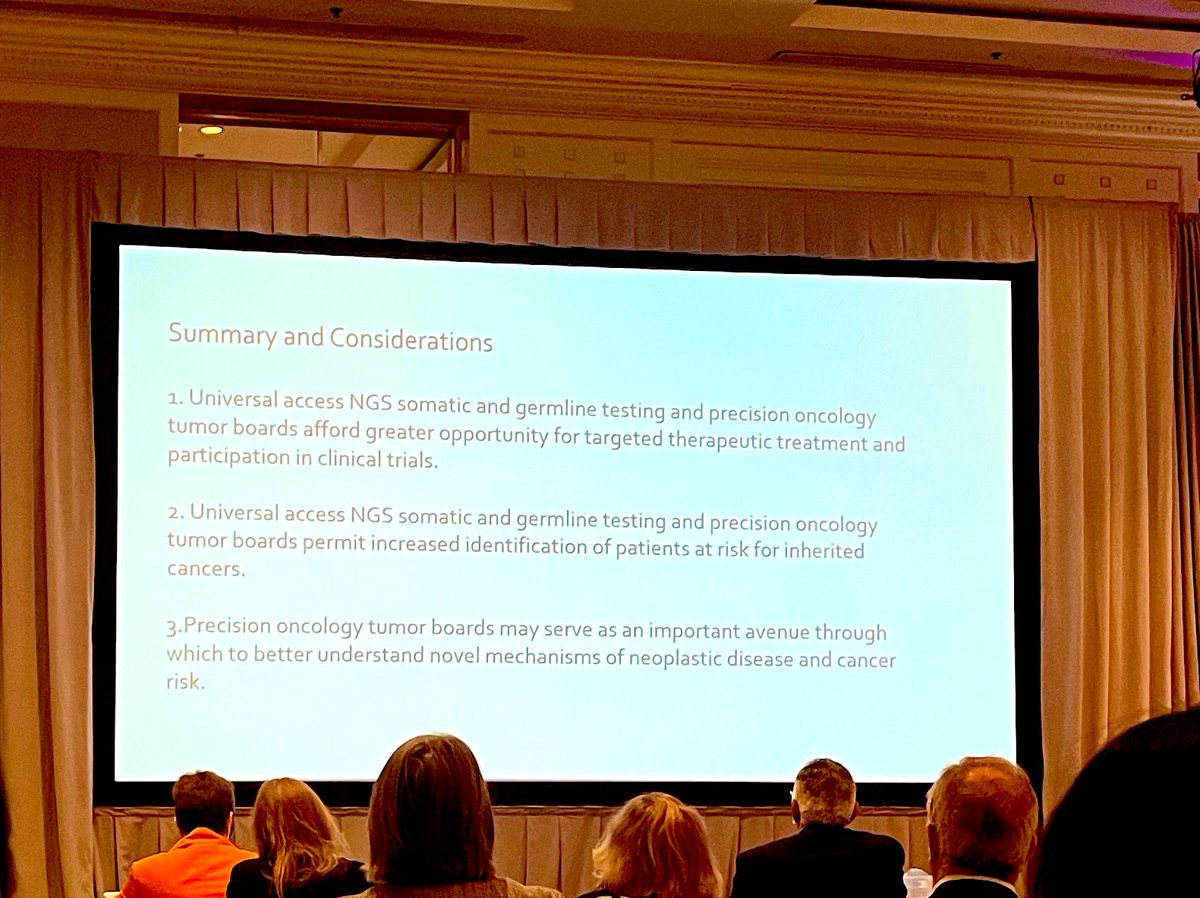 DrDubardGault's tweet photo. For highly impactful slide on precision oncology tumor board from Dr Kevin McDonnell this morning! Couldn’t agree more! #precisiononcology 🏩👩🏻⚕️#cancergenetics 🧬#bettercanceroutcomes 📈 https://t.co/KPP2GdwVck