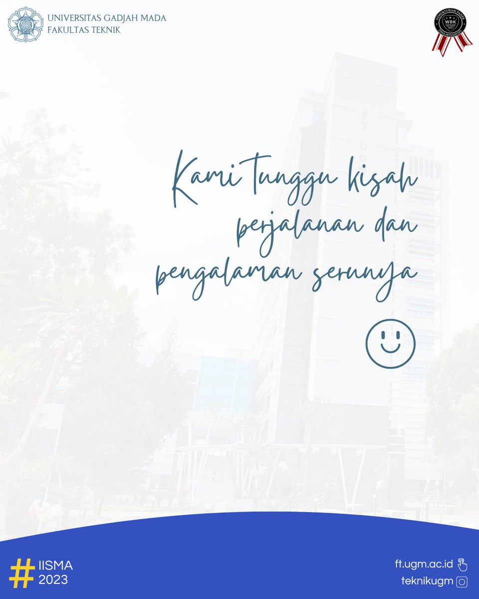 FTUGM's tweet photo. Selamat untuk teman-teman semuanya.
Tentu saja, kisah perjalan dan pengalamannya kami nantikan, untuk dibagikan dan ditularkan kepada rekan-rekan lainnya.
#iisma @iisma_ri #ftugm #teknikugm https://t.co/5BKNaCLdLj